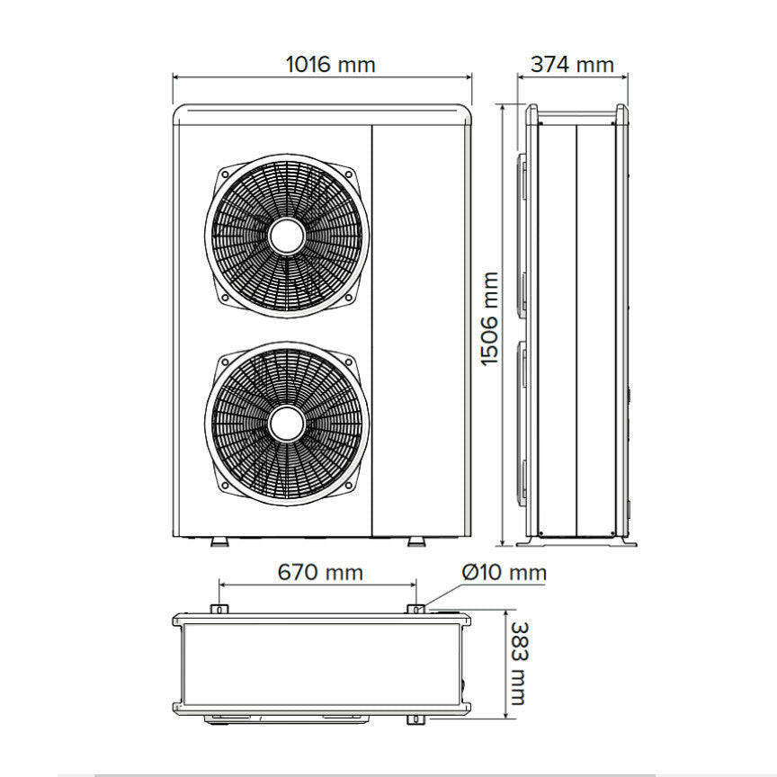 Ariston Nimbus Compact 120 M 2Z NET R32 monob. hősziv. 12 kW, beltéri+180l HMV, 1 fütőkör, 1 fázis-4