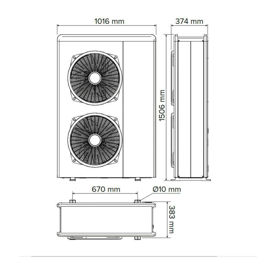 Ariston Nimbus Compact 150 M - T 2Z NET R32 monob. hősziv. 15 kW, beltéri+180l HMV, 2 fütőkör, 3 fázis