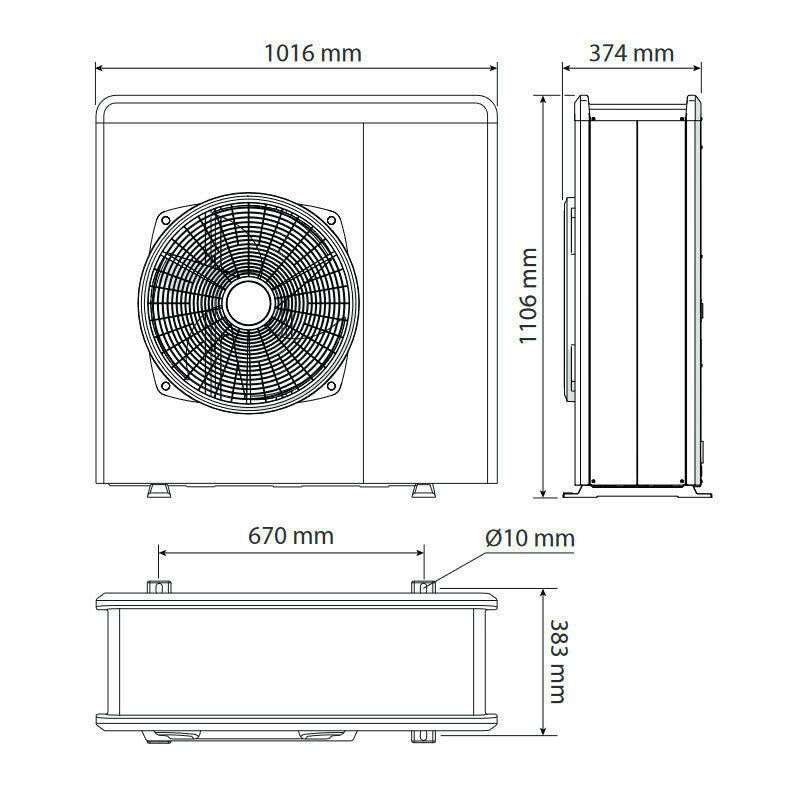 Ariston Nimbus Pocket 80 M NET R32 monob. hősziv. 8 kW, 1 fütőkör, 1 fázis
