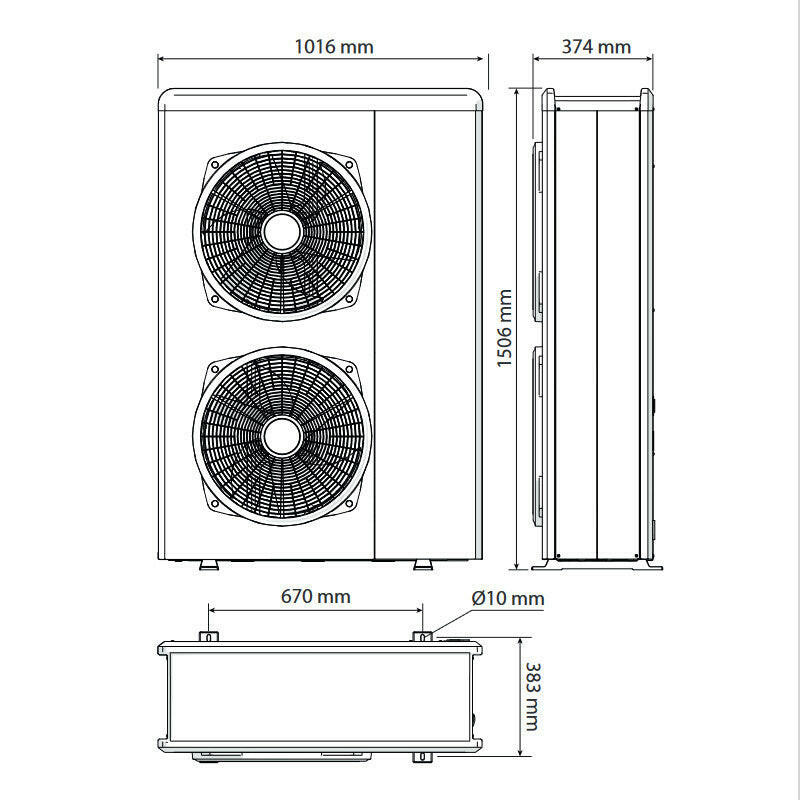 Ariston Nimbus Pocket 120 M-T NET R32 monob. hősziv. 12 kW, 1 fütőkör, 3 fázis-3