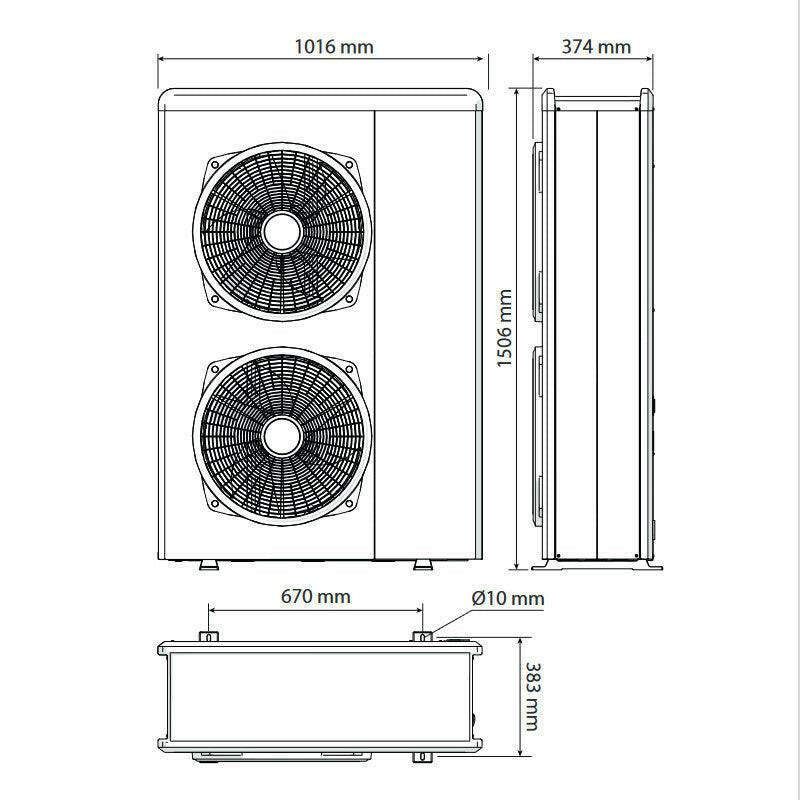 Ariston Nimbus Pocket 120 M - T NET R32 monob. hősziv. 12 kW, 1 fütőkör, 3 fázis