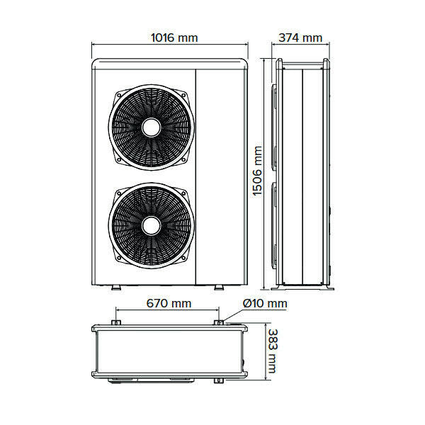 Ariston Nimbus Flex 150 M NET R32 monoblokkos hőszivattyú (3301884)