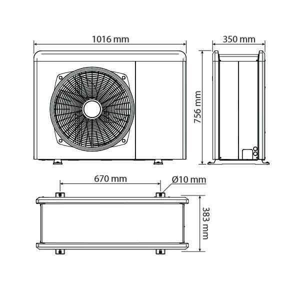 Ariston Nimbus Plus 35 S NET R32 split hősziv. 3,5 kW, fali beltérivel, 1 fütőkör, 1 fázis-3