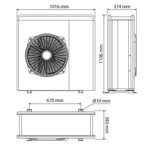 Ariston Nimbus Plus 50 S NET R32 split hősziv. 5 kW, fali beltérivel, 1 fütőkör, 1 fázis-3