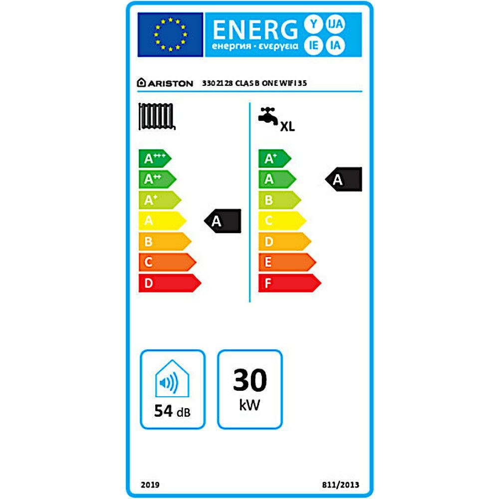 Ariston Clas B One Wifi 35 kombi kondenzációs gázkazán beépített 2x20 literes tárolóval (3302128)