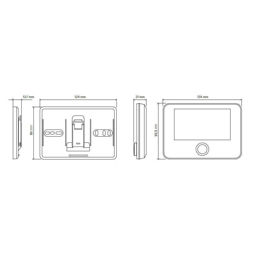 Ariston Sensys HD színes HD kijelzős Sensys, Bus rendszerű vezetékes szobatermosztát, fehér-3