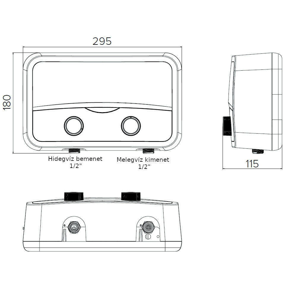 Ariston Aures SF 7 SH EU  7KW  Elektromos átfolyós vízmelegítő-2