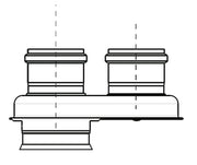Ariston PPS/ALU 80/125 - 80/80 átalakító idom Genus