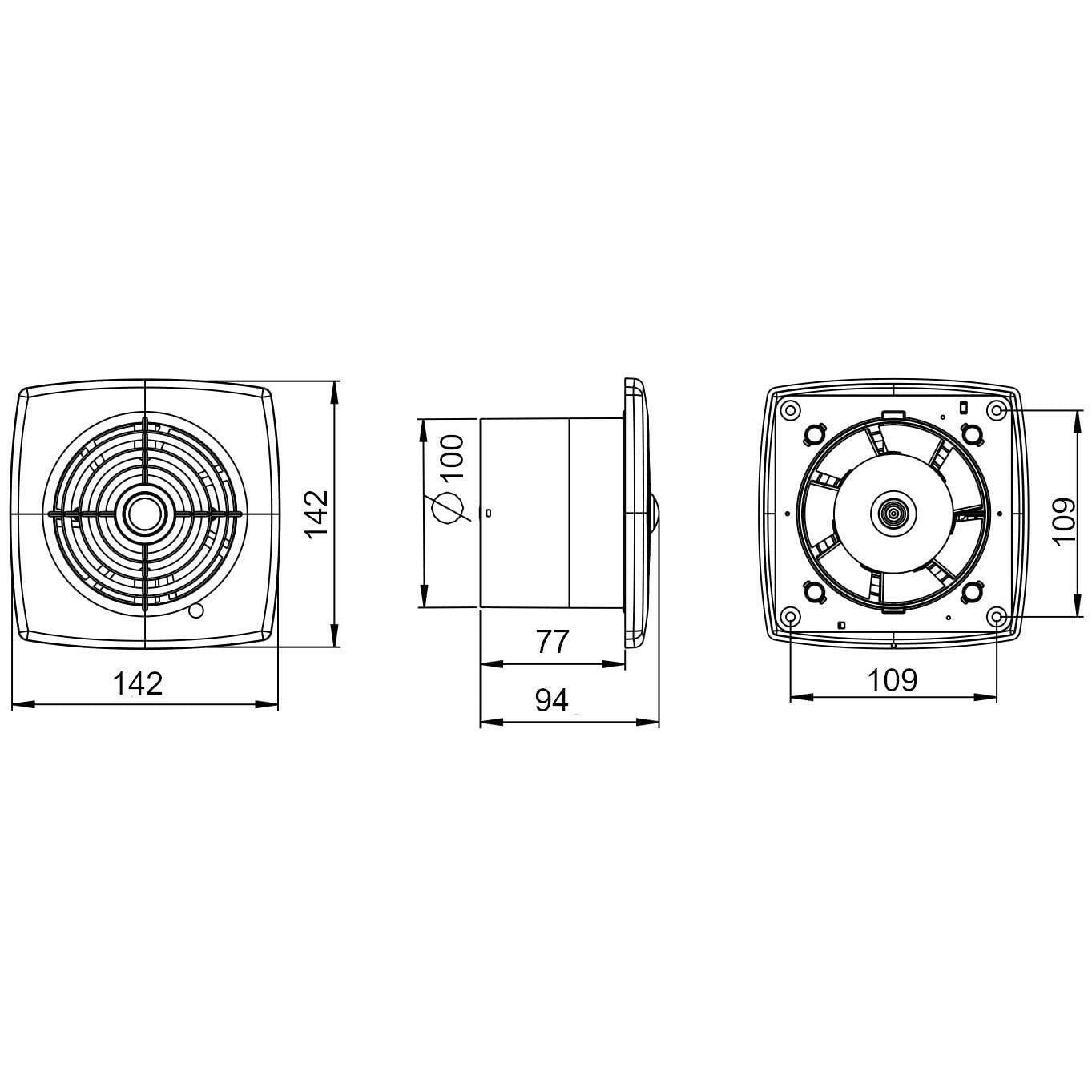 Awenta Retis 100 T ventilátor időkapcsolóval