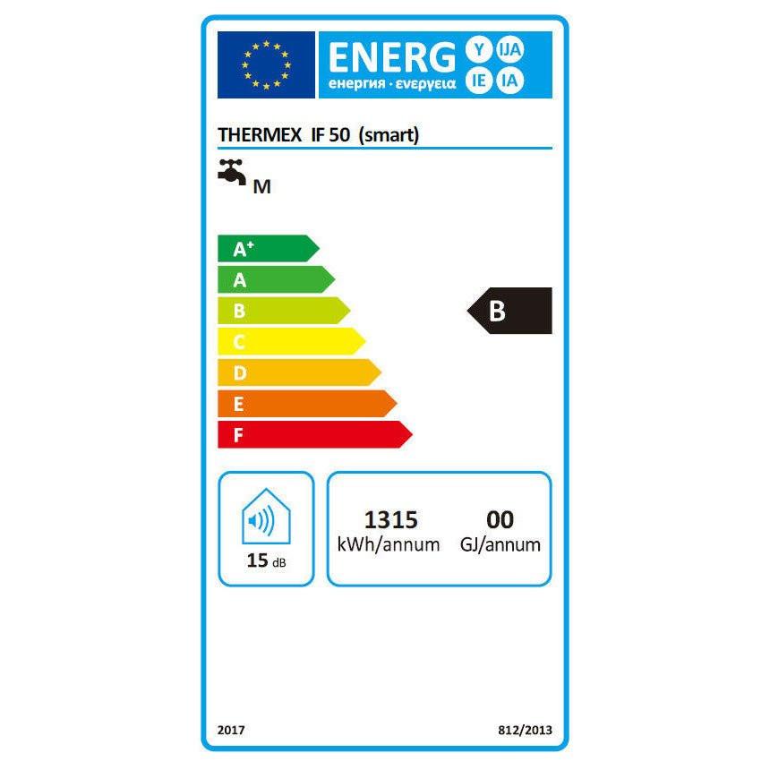 Thermex Flat Smart IF 50 elektromos vízmelegítő, lapos, két tartályos (42 liter / 2kW / 263 mm)