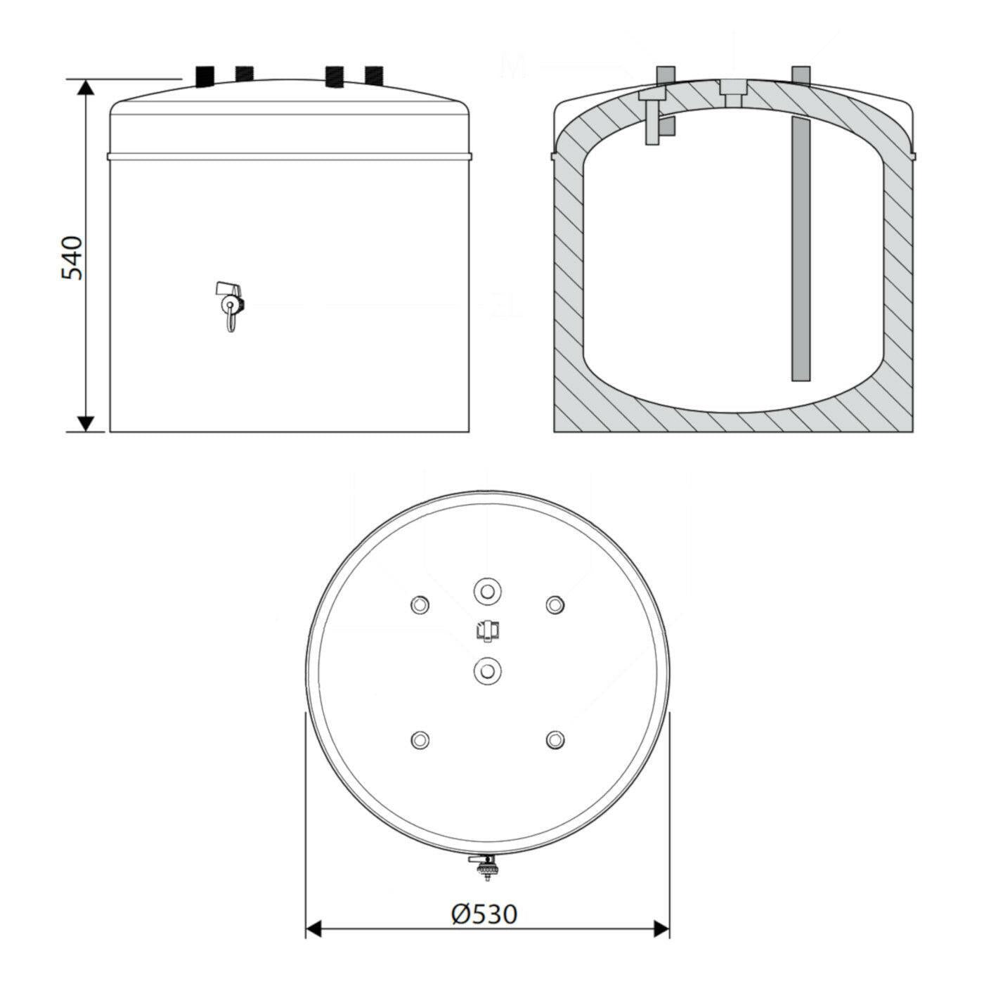 Bosch BST 50 Ehp fűtési puffertároló hőcserélő nélkül, 3 bar (7716161061)