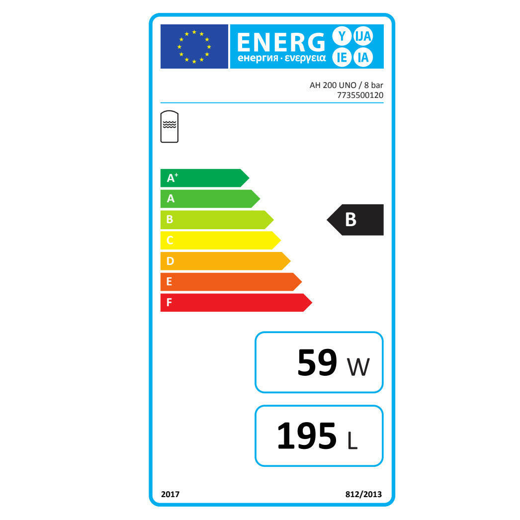 Bosch AH 200 UNO 8bar indirekt tároló 195 literes B energiaosztály-2