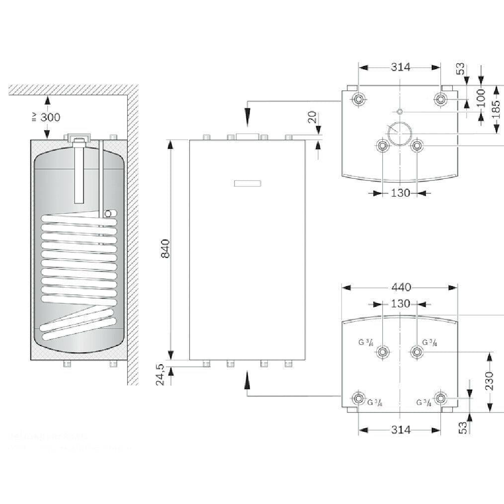 Bosch W 65 OB C fali indirekt tároló (7735501705)