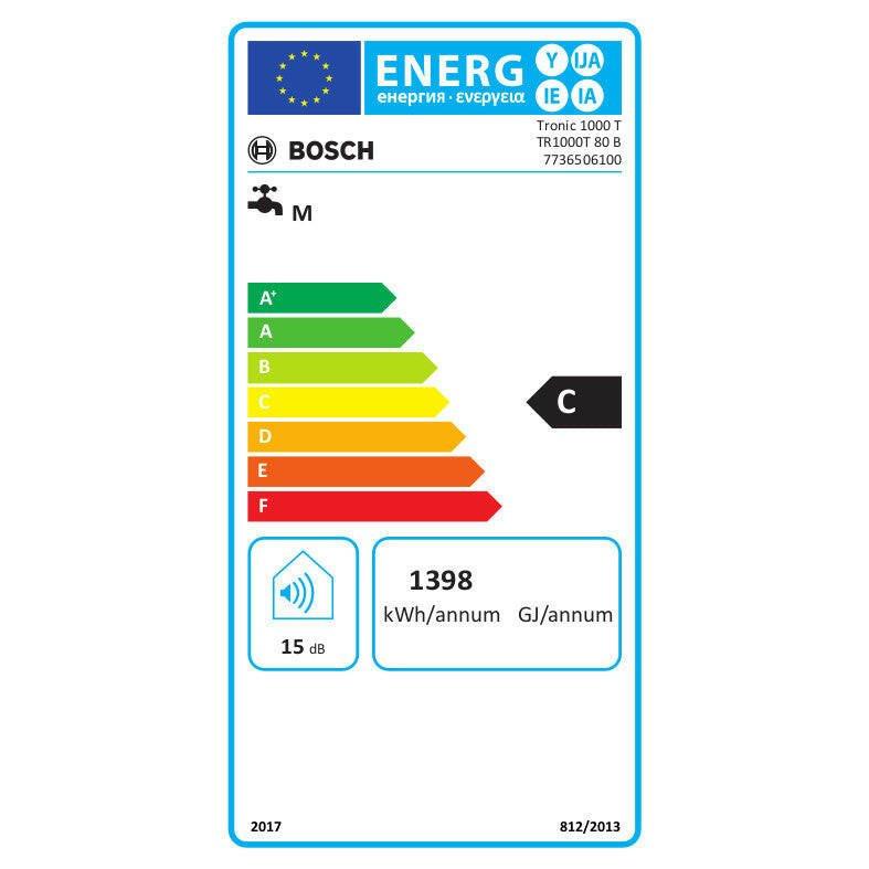 Bosch Tronic 1000T 80 B függőleges vízmelegítő fali (ES 080 5 2000W BO L1X - NTWVB) (7736506100)