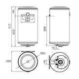 Bosch Tronic 2000T 30 SB Slim függesztett vízmelegítő fali (ideiglenes cikkszám: 7736504506)-1