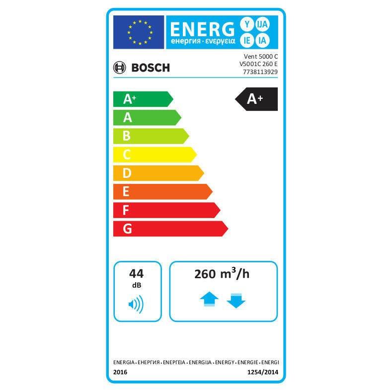 Bosch Vent 5001C 260 E központi légkezelő berendezés 50 - 260m3/h + ENFHANTY