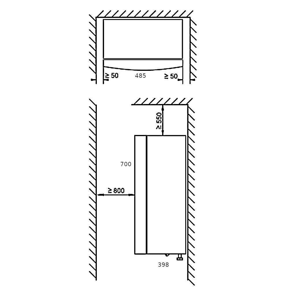 Bosch Compress 3400i AWS 10 E monovalens splites hőszivattyú beltéri egység (7738602256)