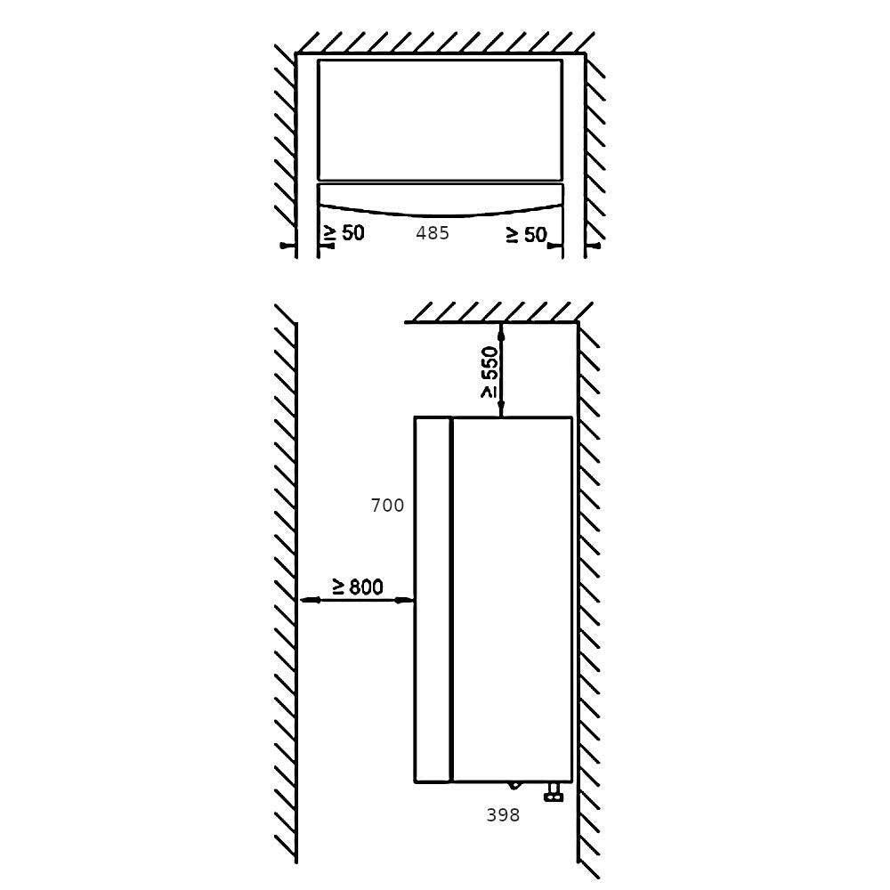 Bosch Compress 3400i AWS 14 E monovalens splites hőszivattyú beltéri egység (7738602263)