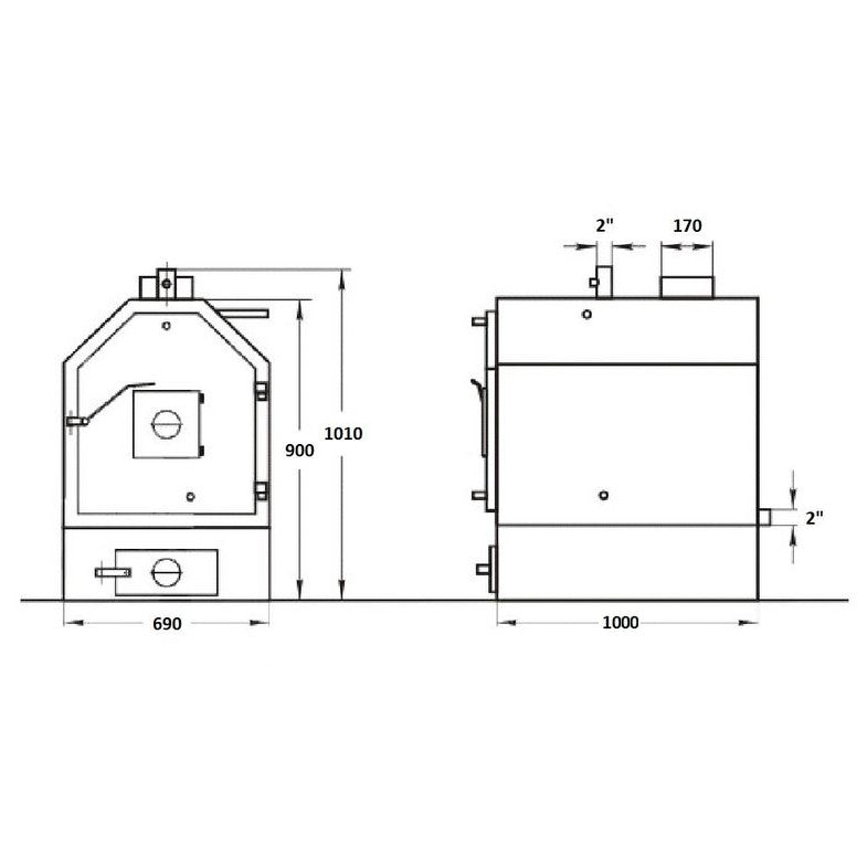 CALOR kazán V- 40 KW 5mm lemezv.-3