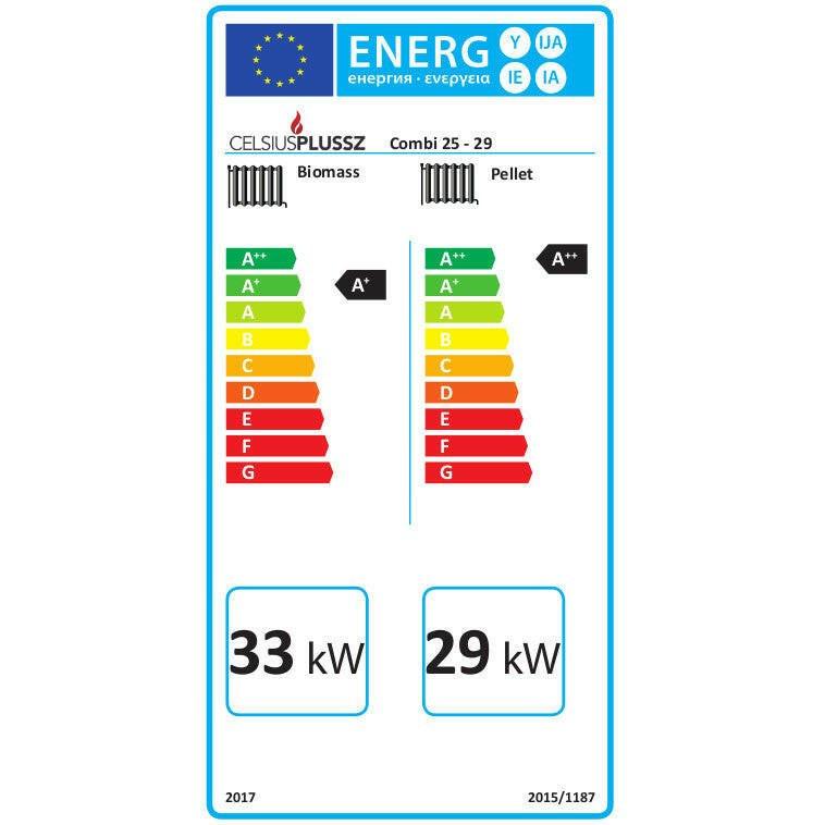 Celsius KAZÁN Combi 25 - 29 pellet készlettel 29kW