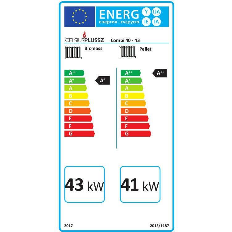 Celsius KAZÁN Combi 40 - 43 pellet készlettel 43kW