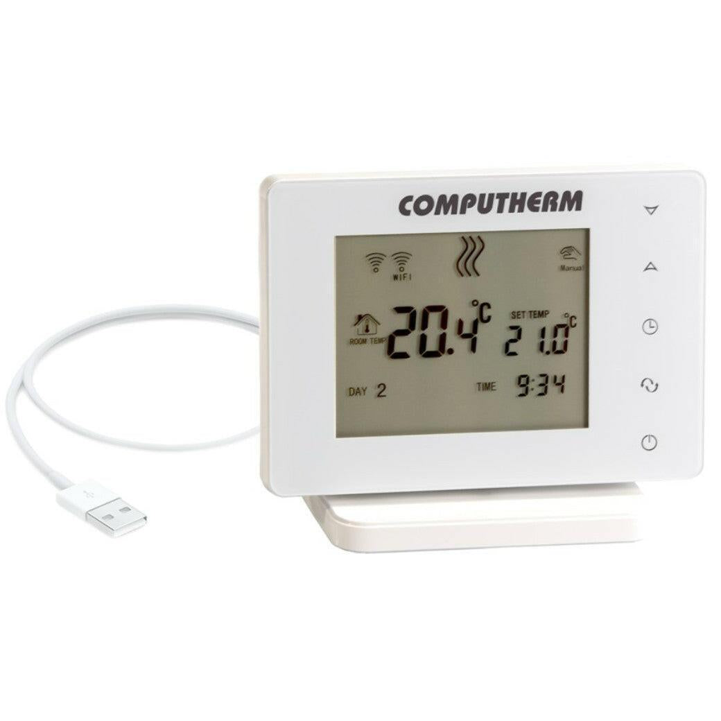 COMPUTHERM E800RF multizónás Wi - Fi termosztát 2db vezeték nélküli érintőgombos vezérlőkkel