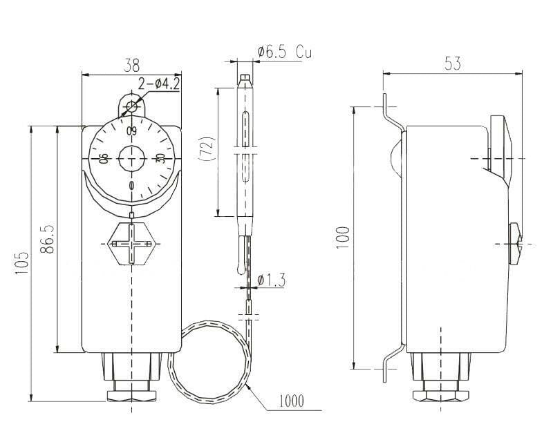 COMPUTHERM WPR - 90GC kapillárcsöves termosztát