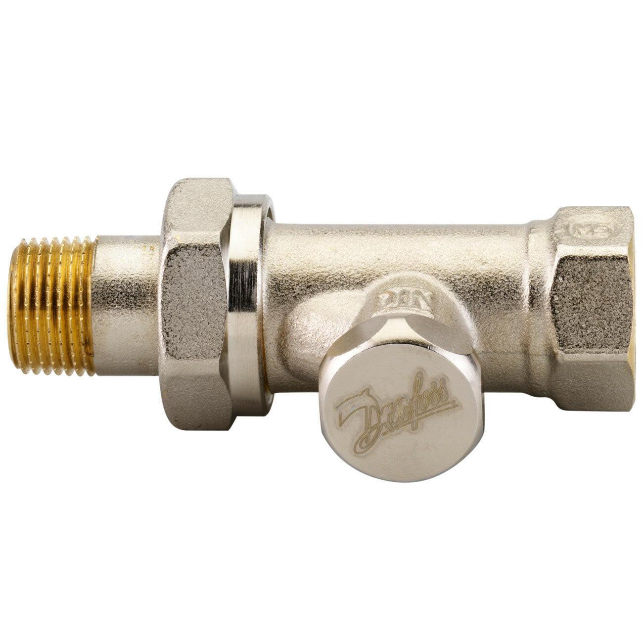 Danfoss RLV - S 3/8" radiátor visszatérő egyenes