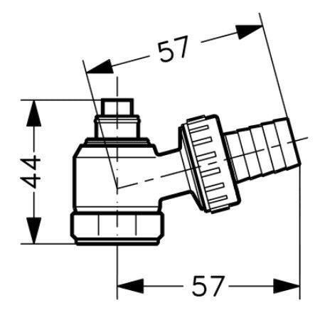 Danfoss RLV - hez ürítőegység R3/4" tömlő