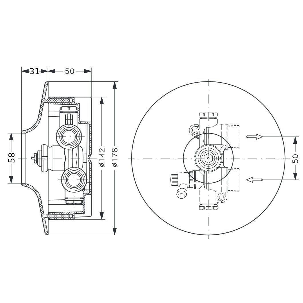 Danfoss FHV - R visszatérővíz - hőm. korl.