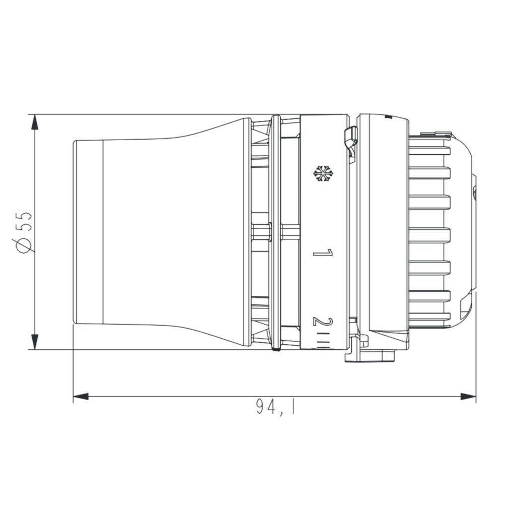 Danfoss termosztátfej folyadék töltettel Redia RA3380 (013G5054 helyett) (015G3380)