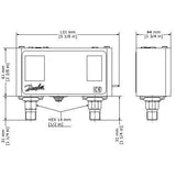 Danfoss nyomáskapcsoló KP-44-1