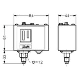 Danfoss nyomáskapcsoló KP-35 IP30-2