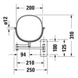 DURAVIT D-Code Kozmetikai tükör (0099121000)-2