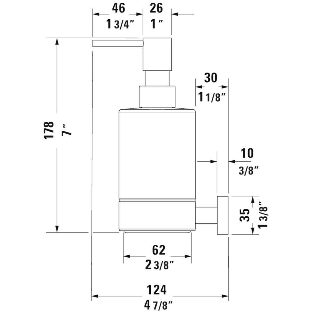 Duravit Karree fali üveg szappanadagoló (0099541000)