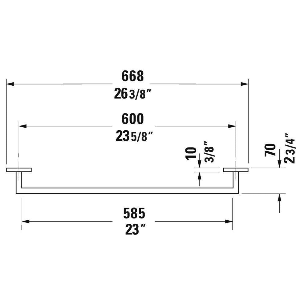 Duravit Karree törölközőtartó 60 cm (0099591000)