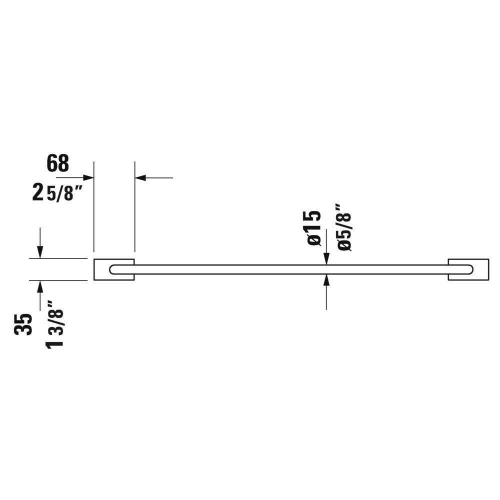 Duravit Karree törölközőtartó 60 cm (0099591000)