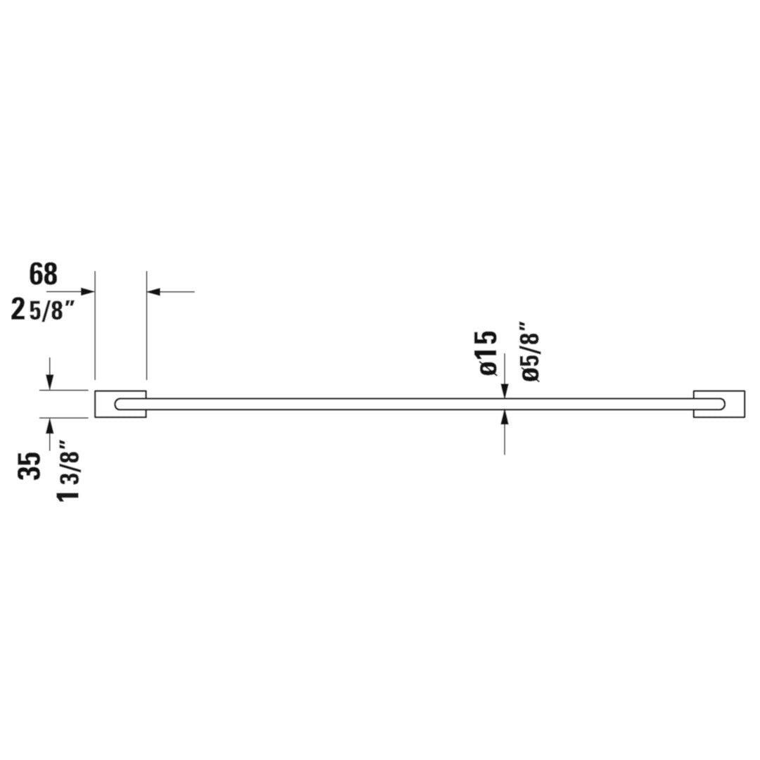 DURAVIT Karree törölközőtartó 90 cm (0099601000)-2