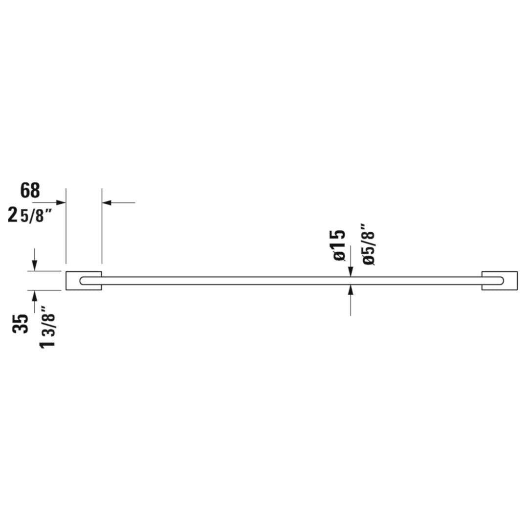 Duravit Karree törölközőtartó 90 cm (0099601000)