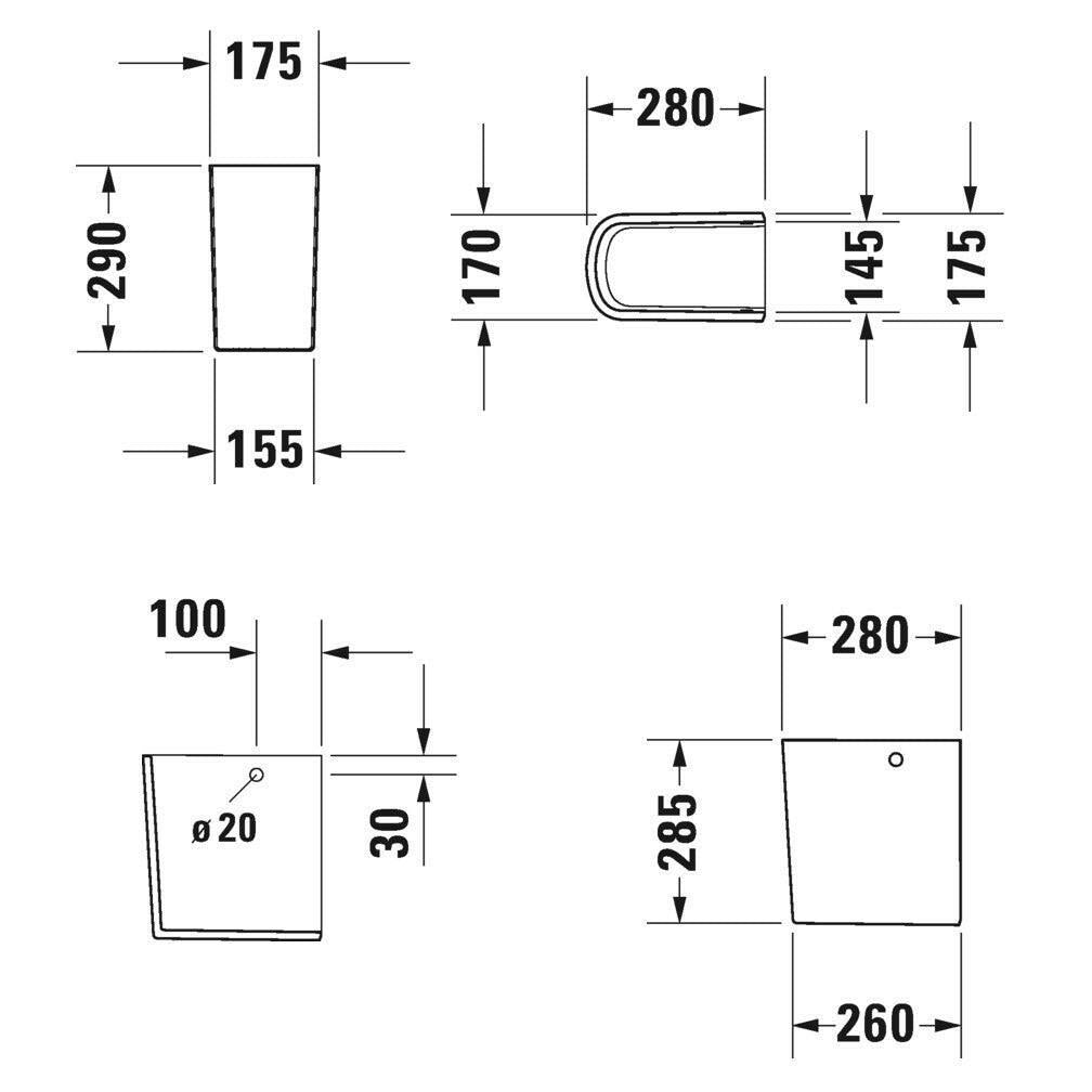 Duravit Durastyle szifontakaró (0858300000)