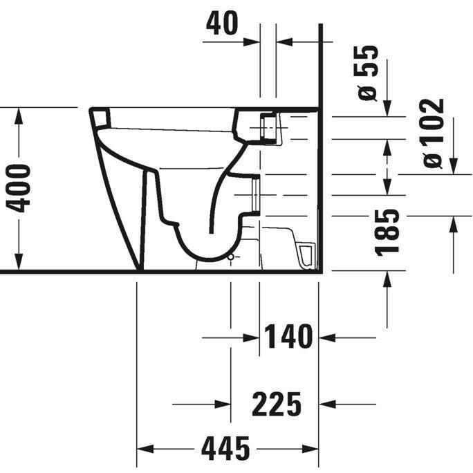 DURAVIT Happy D 2. wc, álló (2159090000)