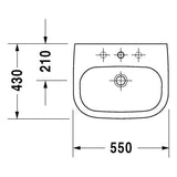 DURAVIT D-Code mosdó, 55x43cm (DR23105500002)-1