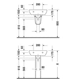 DURAVIT D-Code mosdó, 55x43cm (DR23105500002)-2