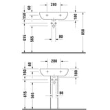 DURAVIT D-Code mosdó, 60x46cm (DR23106000002)-2