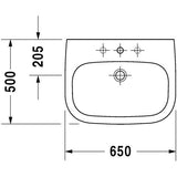 DURAVIT D-Code mosdó, 65x50cm (DR23106500002)-1