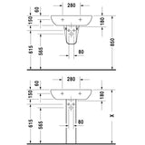 DURAVIT D-Code mosdó, 65x50cm (DR23106500002)-2