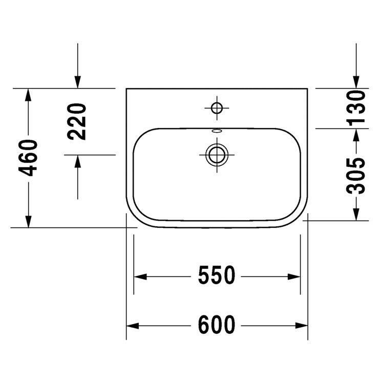 DURAVIT Happy D.2 mosdó, ráültethető, 60cm ( 2315600000 )
