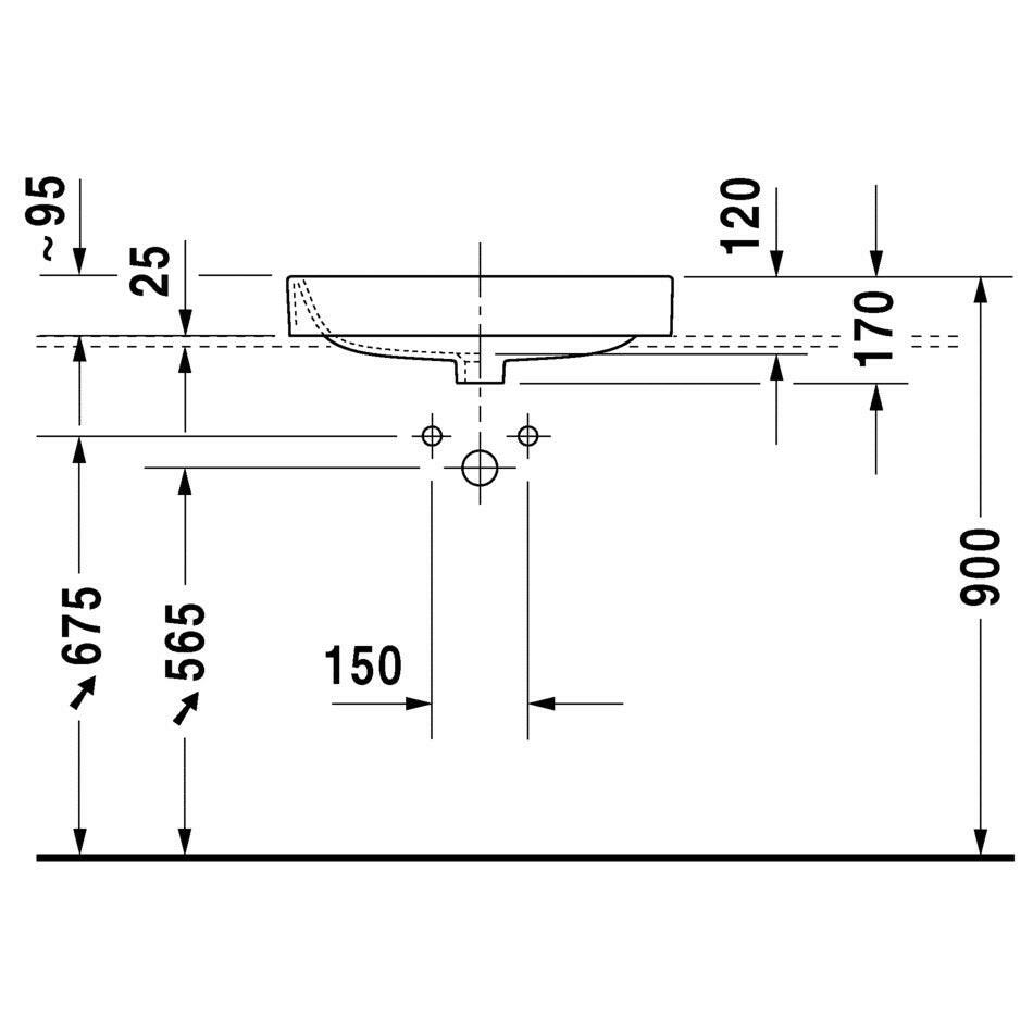 DURAVIT Happy D.2 mosdó, ráültethető, 60cm ( 2315600000 )