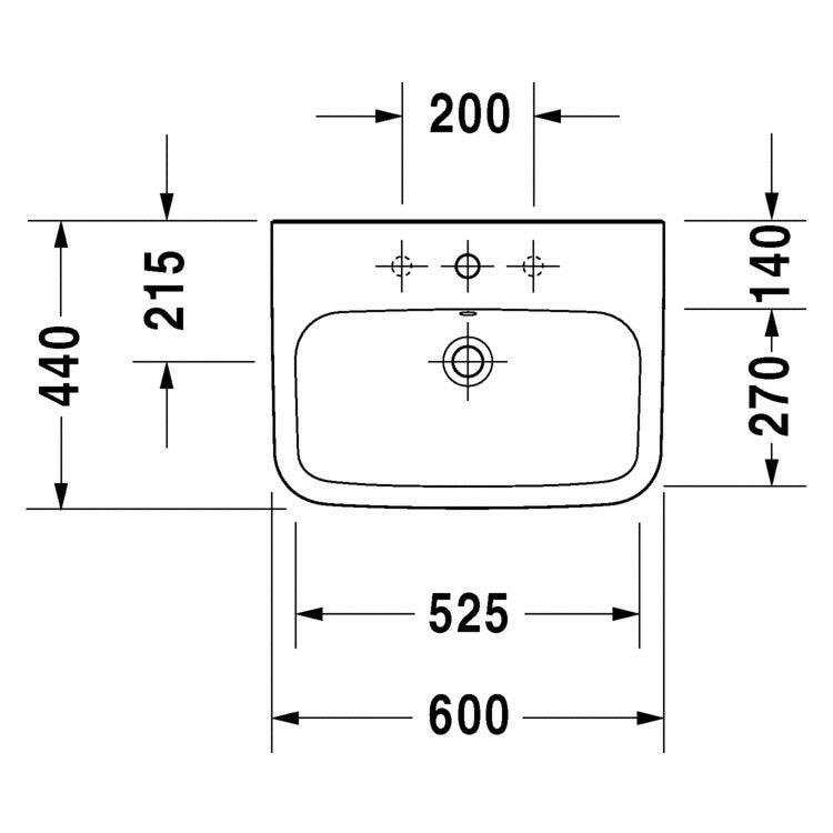 DURAVIT Durastyle mosdó, 60 cm (2319600000)-1