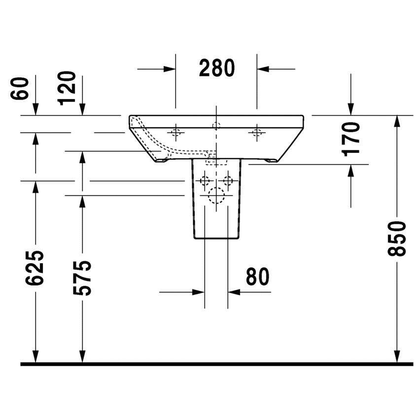 DURAVIT Durastyle mosdó, 60 cm (2319600000)-3